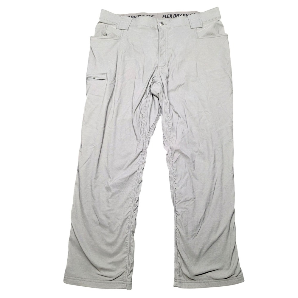 Duluth Trading Co Dry On The Fly Pants Gray Mens 38x30 Relaxed Fit Fleece Lined